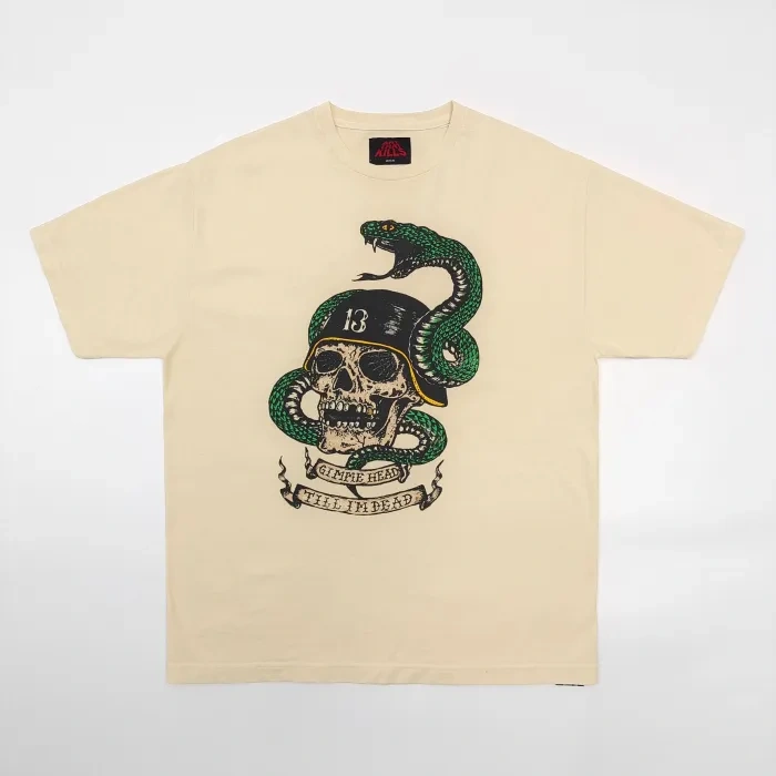 1:1 quality version Gallery Dept Green Python Skull Print Tee