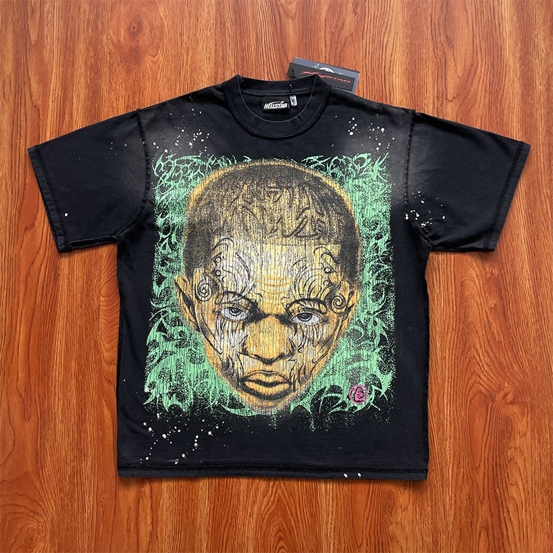 1:1 Hellstar Portrait Pattern Tee Black