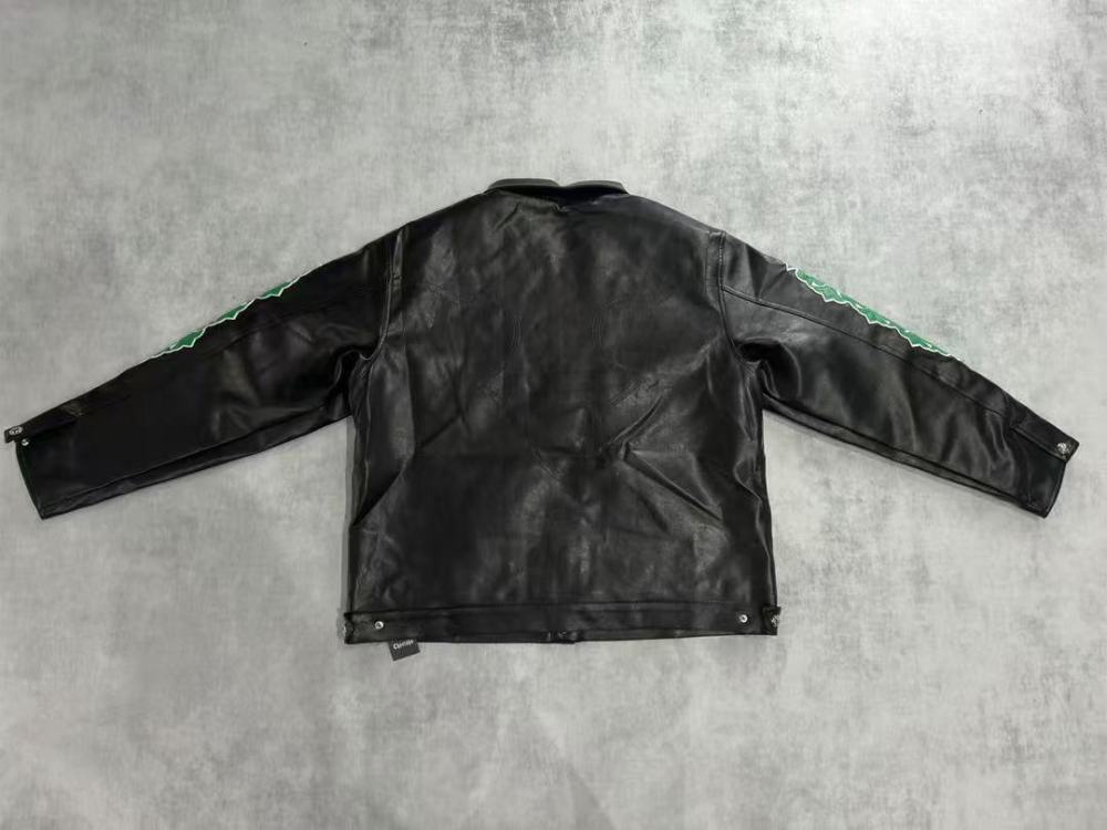 CH Green Crossings Arms Leather Jacket Black