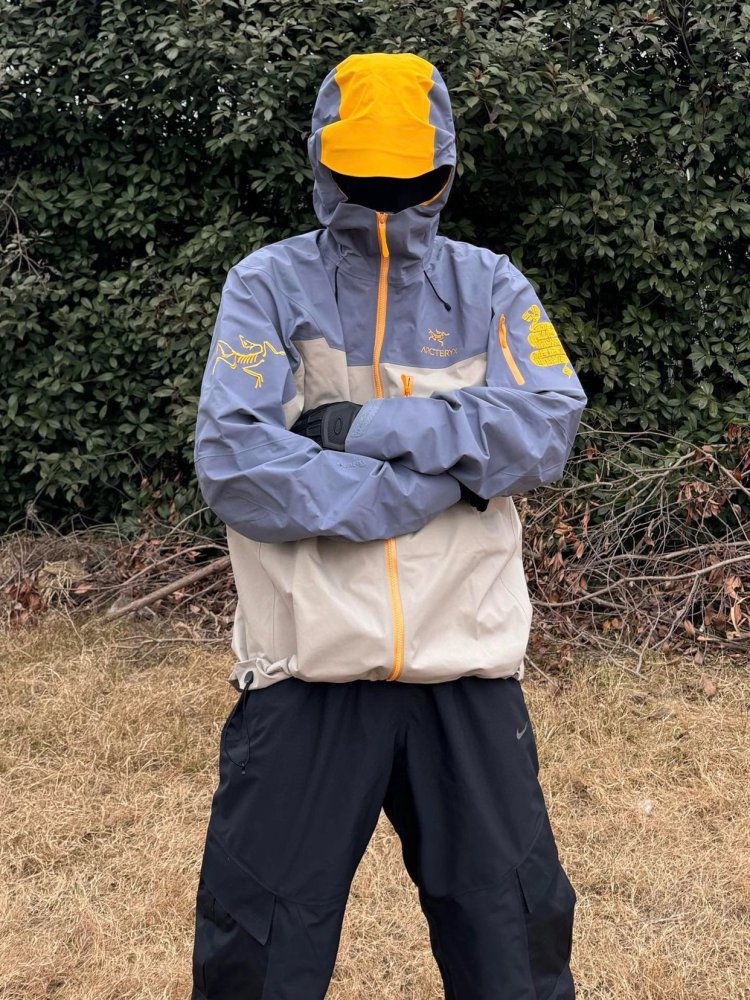Arcteryx Snake Embroidery Hard Shell Windbreaker Jacket