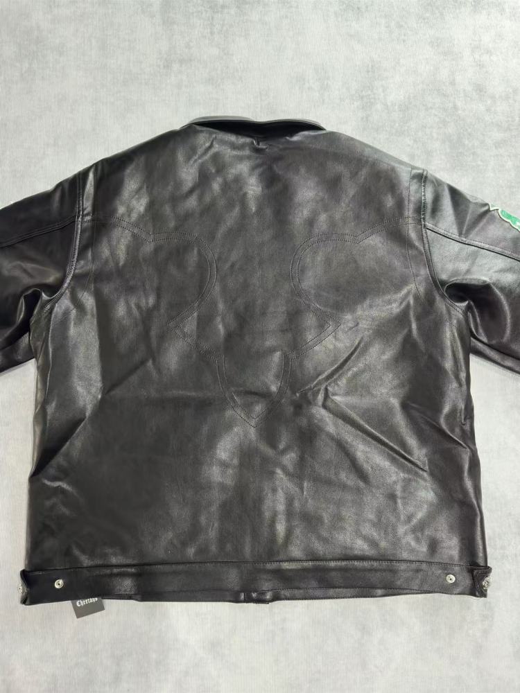 CH Green Crossings Arms Leather Jacket Black