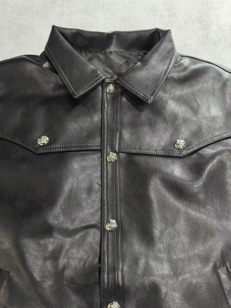 CH Green Crossings Arms Leather Jacket Black