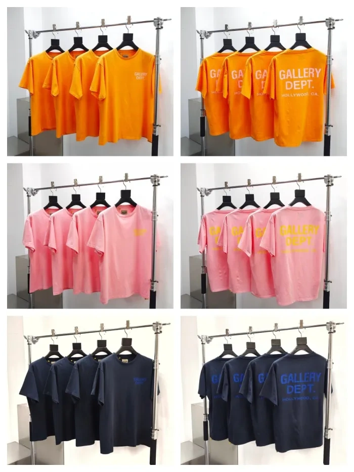 GD 1:1 quality version Basic Hollywood Letter Print Washed Version Tee 3 colors