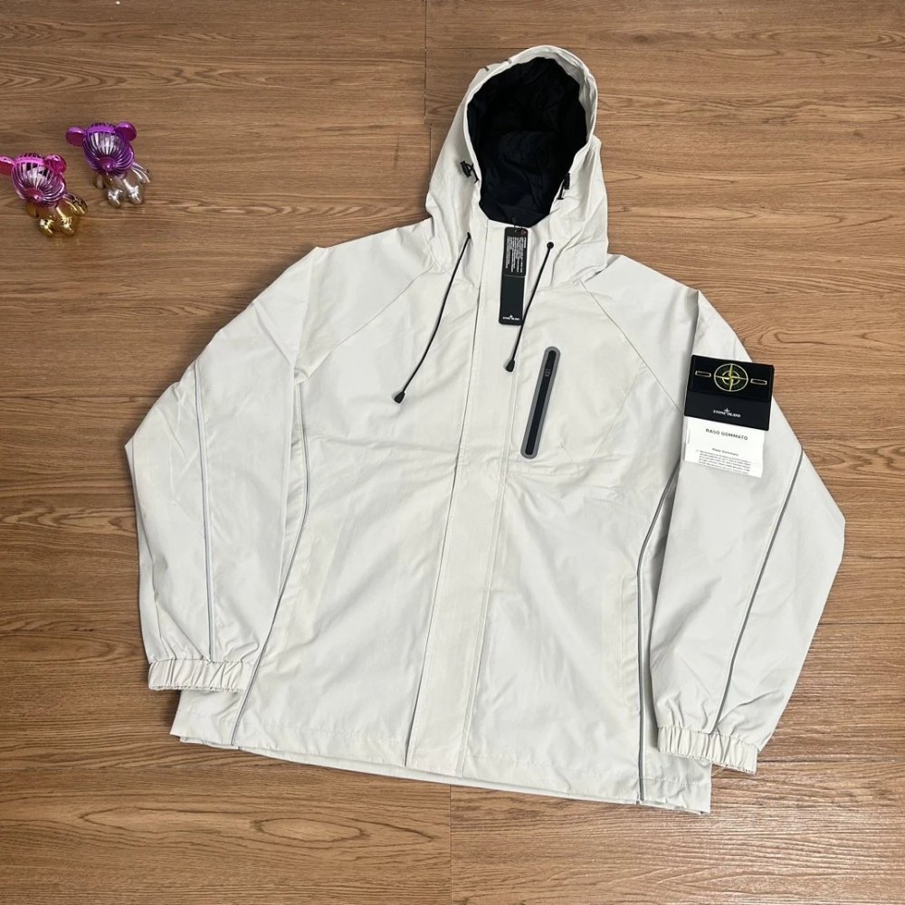 Stone Island Functional reflective tape windbreaker jacket 2 colors