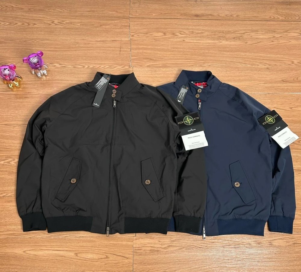 Stone Island Red plaid button badge pilot functional windbreaker 2 Colors