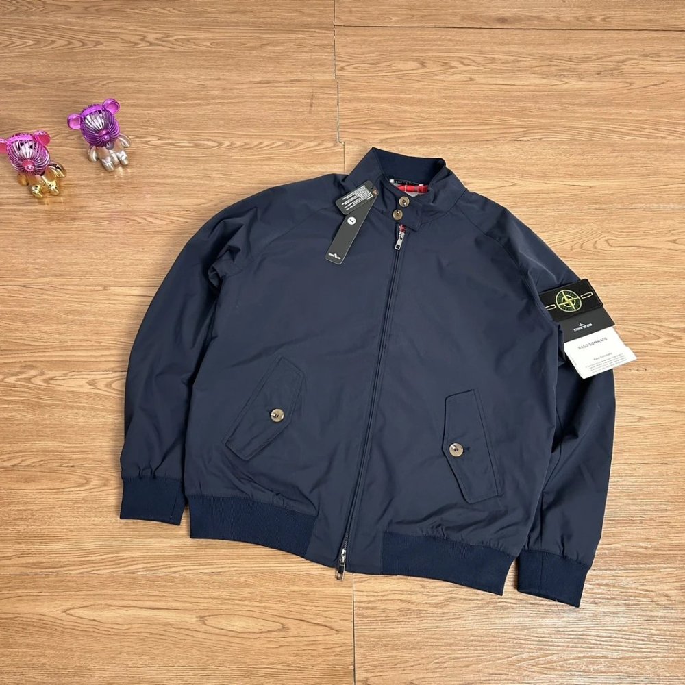 Stone Island Red plaid button badge pilot functional windbreaker 2 Colors