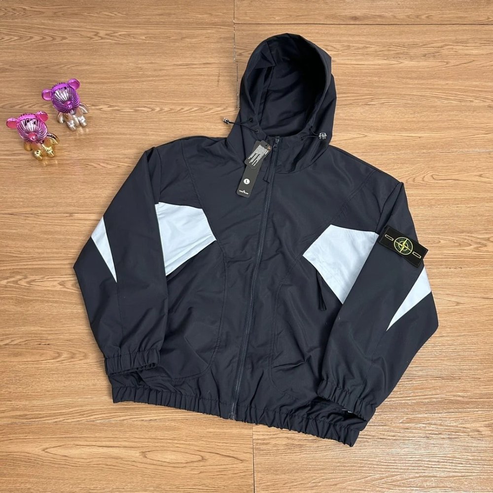 Stone Island Drop-shoulder color-blocked outdoor functional windbreaker 2 colors