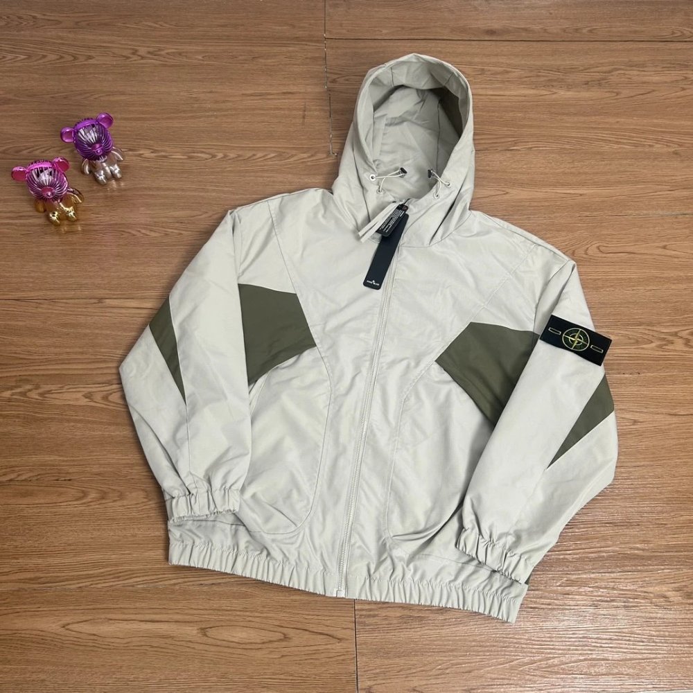 Stone Island Drop-shoulder color-blocked outdoor functional windbreaker 2 colors