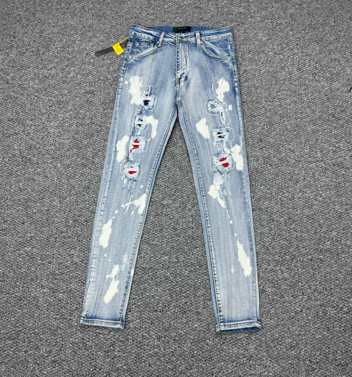 A  miri H741 Red Patch Blue Jeans