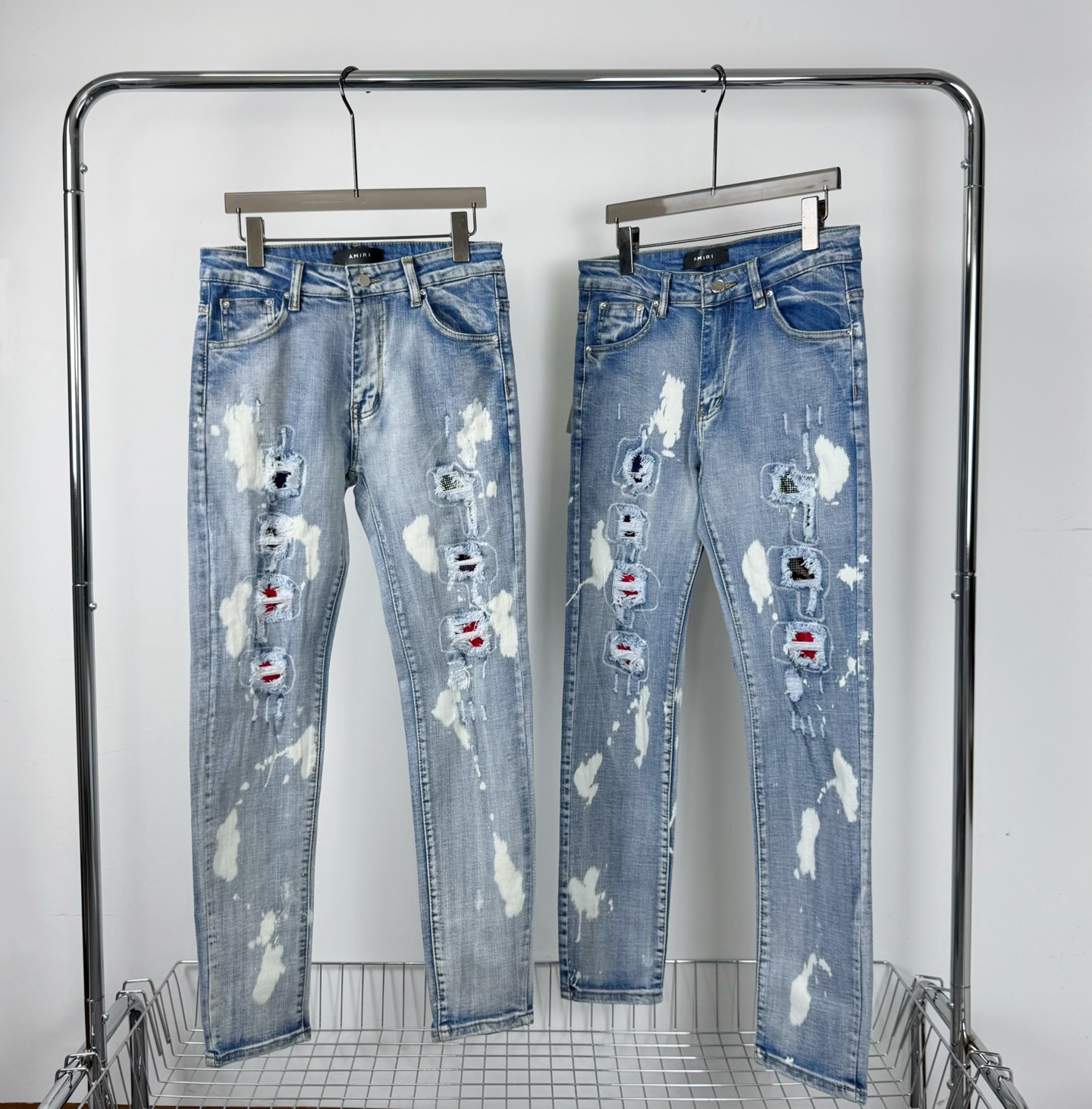 A  miri H741 Red Patch Blue Jeans