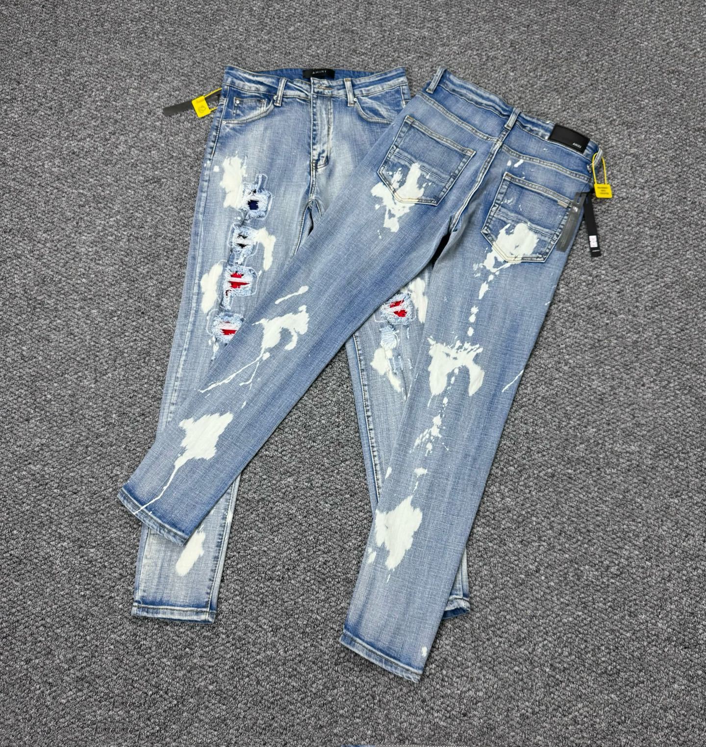 A  miri H741 Red Patch Blue Jeans