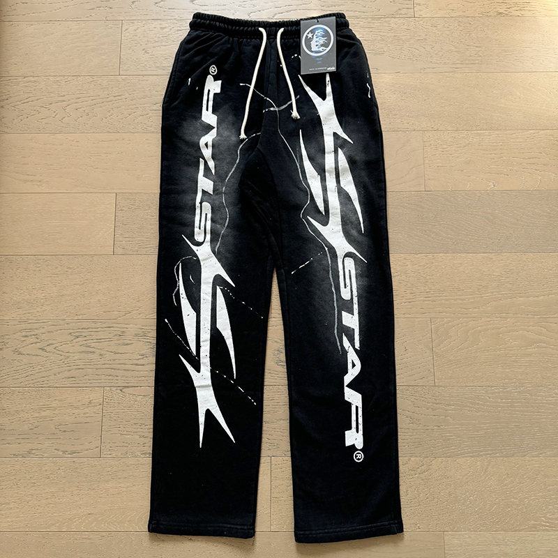 HS Distressed Letter Logo Ink Splattered hoodie & pants set 2 colors