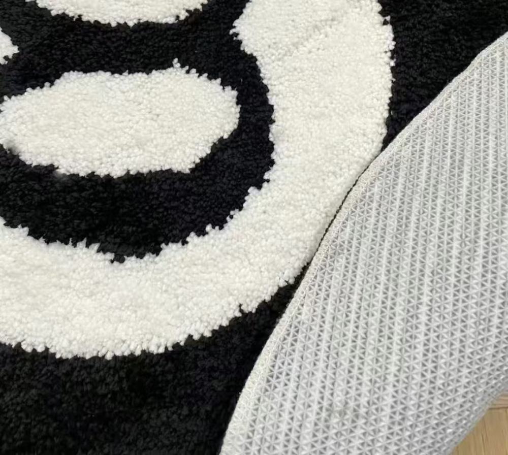 Stussy Black 8 Round Rug