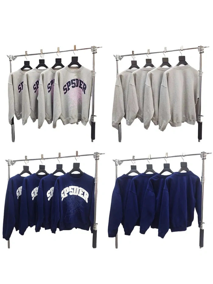 Spider  1:1 quality  Web Print Crew Neck Sweatshirt 2 colors