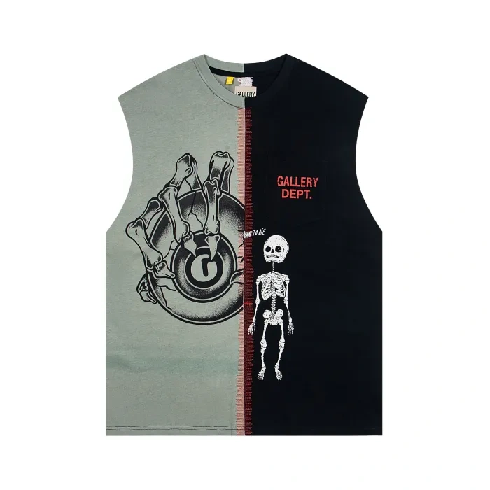 GD Double Patchwork Printed Vest