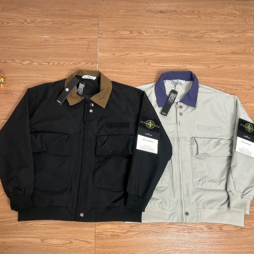 Stone Island Workwear Lapel Color-Blocked Jacket 2 Colors