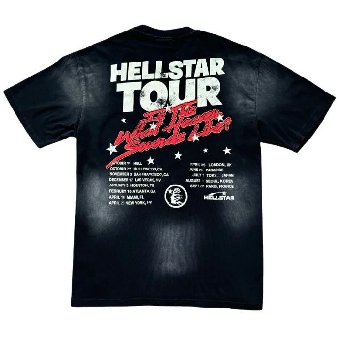 HS  Flame Letter Print Washed Version Tee & Shorts Set