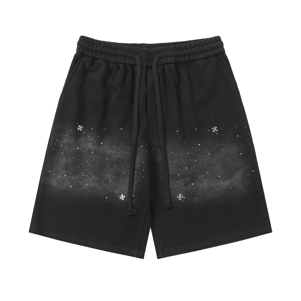 CH Rhinestone Shorts Black