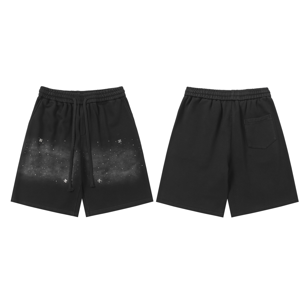 CH Rhinestone Shorts Black