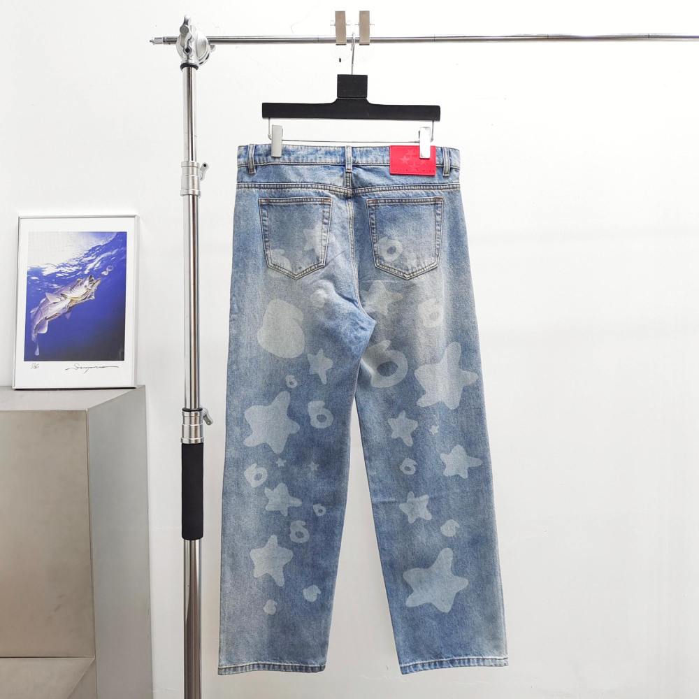 Sp5der 1:1 quality version  Dark Logo Jeans