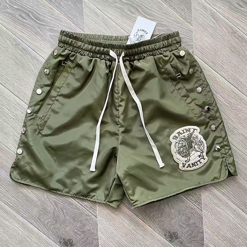 Saint Vanity Nylon Hood Button Up Shirt Shorts 4 Colors