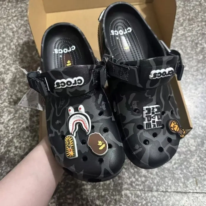 Bape Ape Head Camouflage Hole Shoes