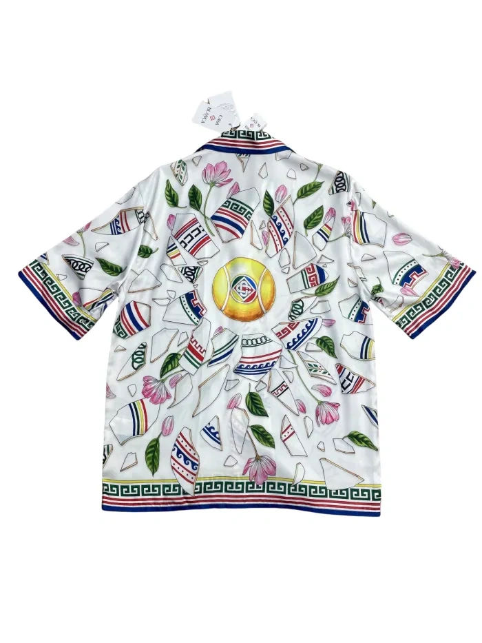 Casa 1:1 quality version Silk Digital Printed Polo Shirt & Shorts Set