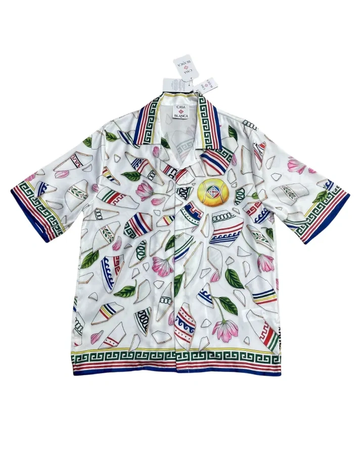 Casa 1:1 quality version Silk Digital Printed Polo Shirt & Shorts Set
