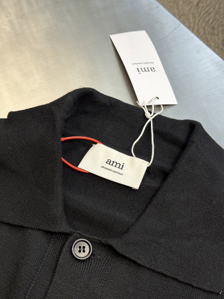 Ami Woolen Cardigan Black