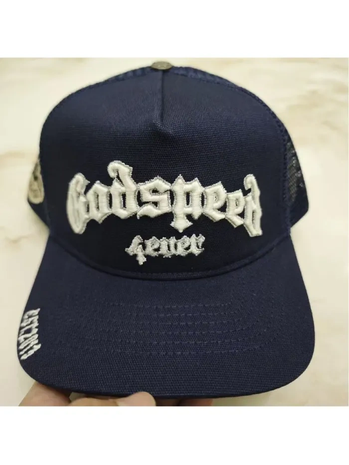 Godspeed Embroidered Flat-Brimmed Cap