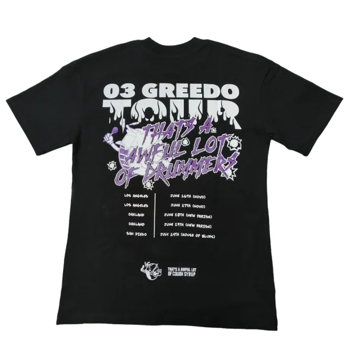 Thats Awful Lot Of Cough Syrup Concert Portrait Print Tee