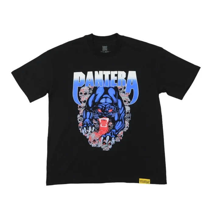 Thats Awful Lot Of Cough Syrup Leopard Skull Letter Print Tee