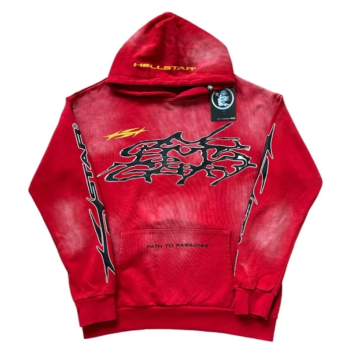 Hellstar HS Letter Print Washed Version hoodie & pants set