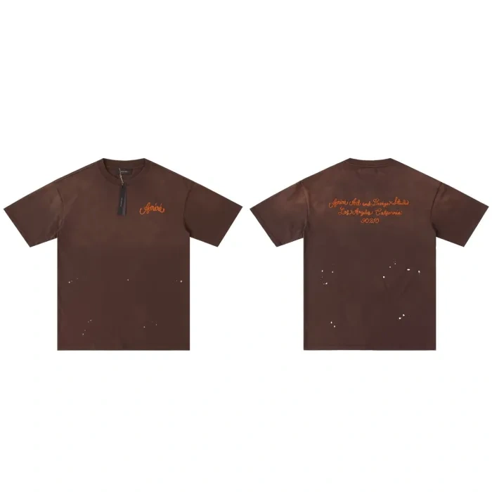 AM Simple Logo Printed Washed Version tee 4 colors