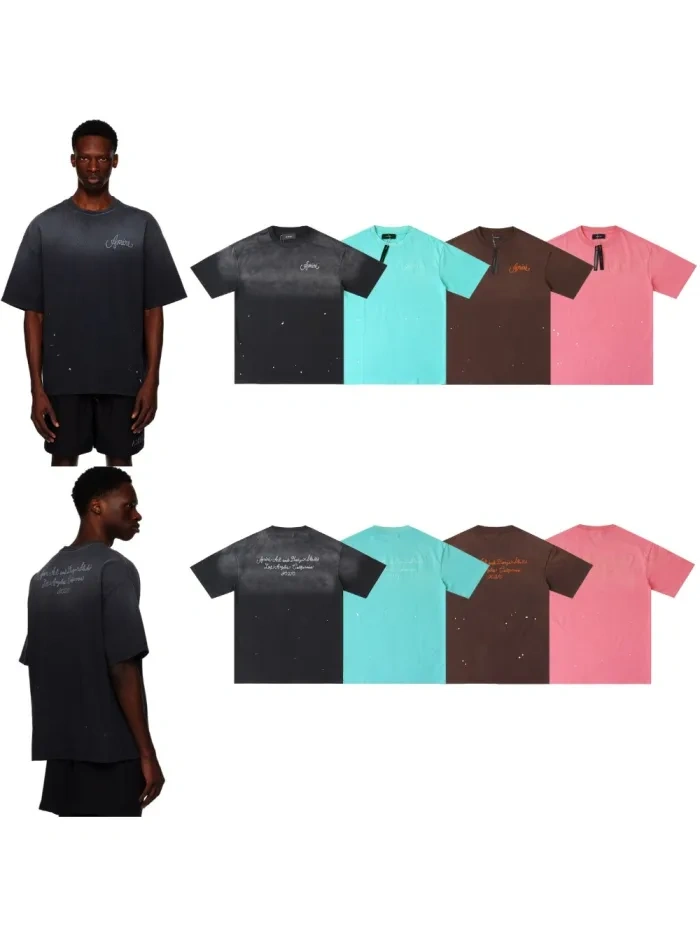 AM Simple Logo Printed Washed Version tee 4 colors