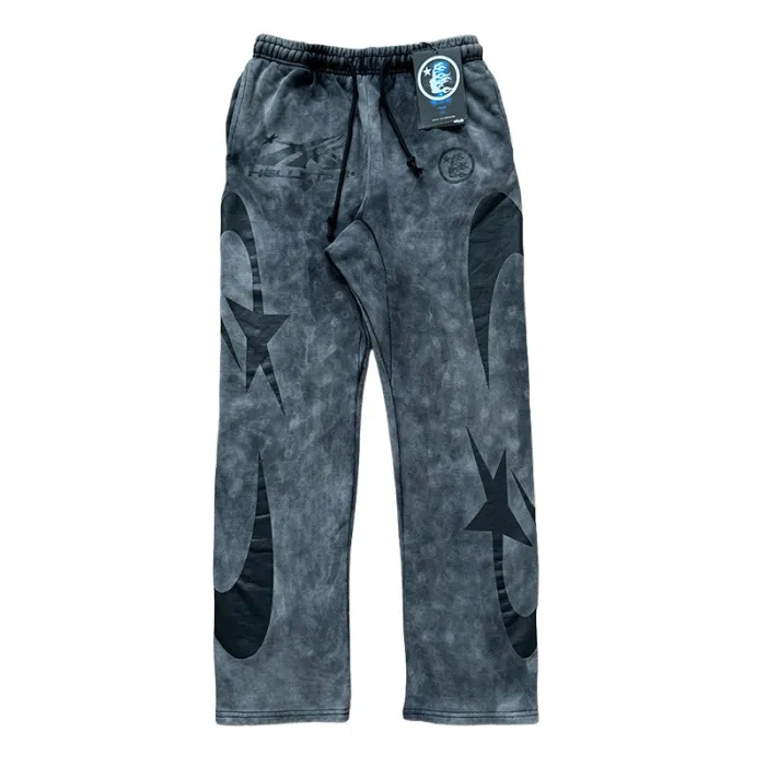 Hellstar Black Logo Print Washed Version hoodie & pants set
