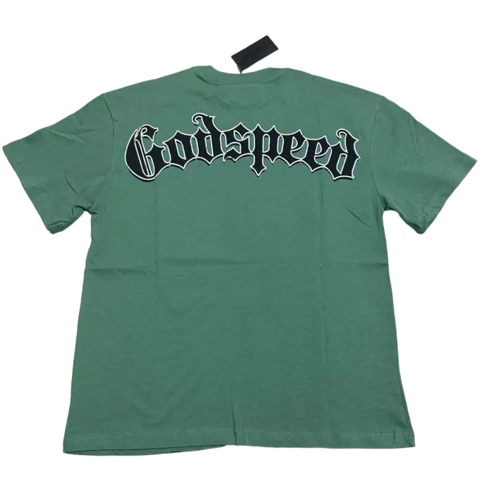 Godspeed Skull Riding a motorcycle print Washed Version Tee 2 colors