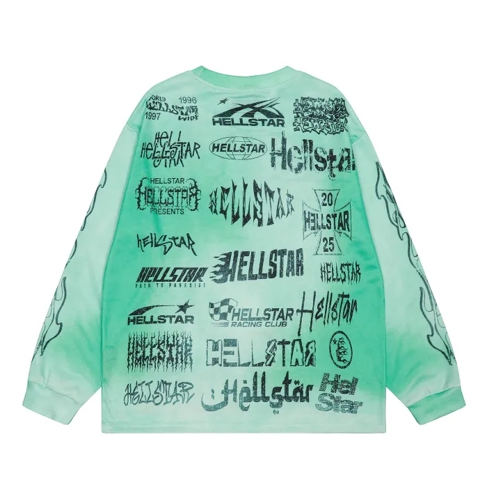 Hellstar The Call Print Washed Version Long-Sleeve T-Shirt