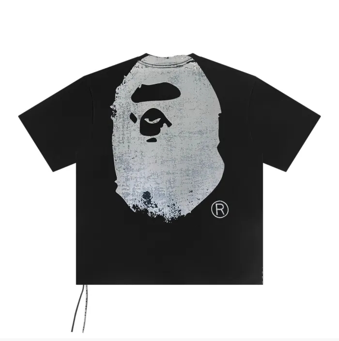 Bape 1:1 quality version 28480638 Skull woven strap Print Tee 2 colors