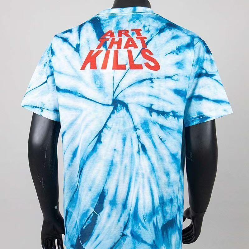 Gallery Dept  Skull Blue Tie Die Shirt