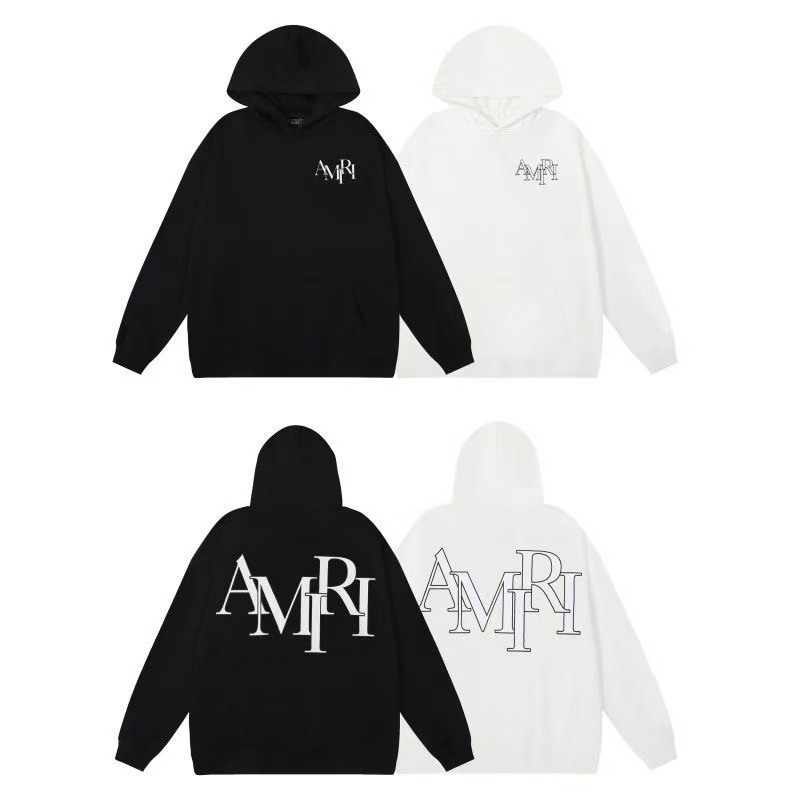 AM Letters Printing Hoodie 2 Colors