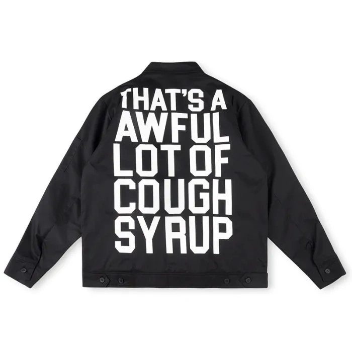 Thats A Awful Lot Of Cough Syrup Classic Letter Print Jacket & Pants Set 3 colors