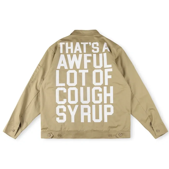 Thats A Awful Lot Of Cough Syrup Classic Letter Print Jacket & Pants Set 3 colors