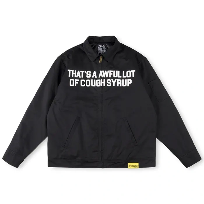 Thats A Awful Lot Of Cough Syrup Classic Letter Print Jacket & Pants Set 3 colors