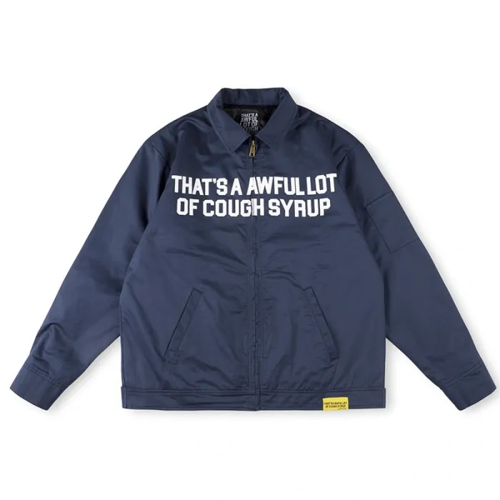 Thats A Awful Lot Of Cough Syrup Classic Letter Print Jacket & Pants Set 3 colors
