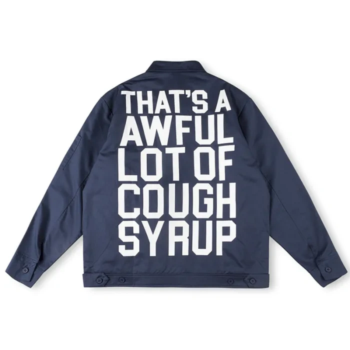 Thats A Awful Lot Of Cough Syrup Classic Letter Print Jacket & Pants Set 3 colors