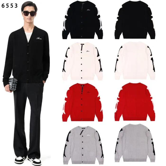 AM Arm Bone Jacquard Sweater 4 colors