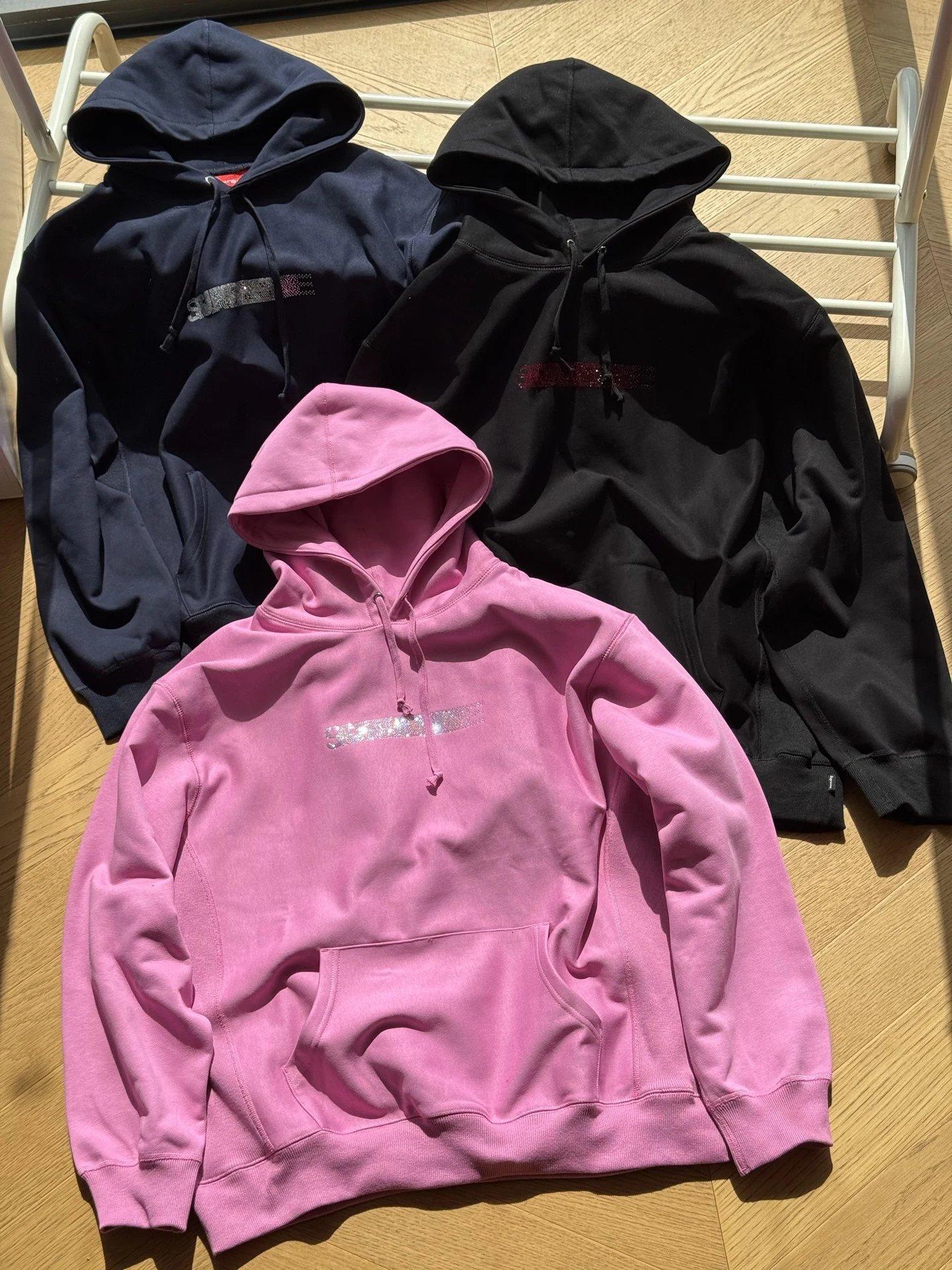Sup x Swarovski fw25 Motion Logo Hoodie 3 Colors