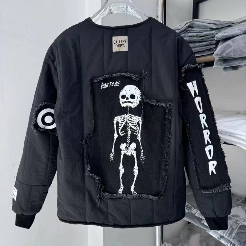 Gallery Dept Skull Puffer Jacket Black