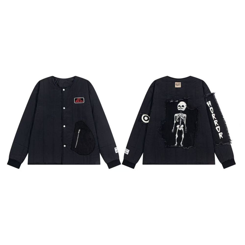 Gallery Dept Skull Puffer Jacket Black